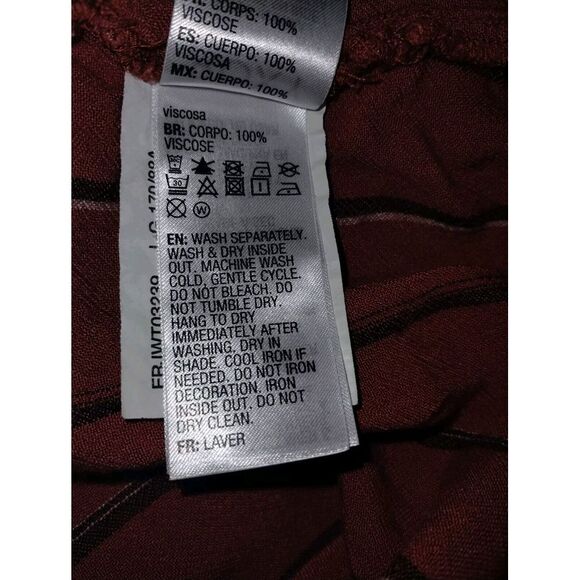 Roxy Concrete Street Shirt Womens Size 10 Long Sleeve Button-Up Rust/White - Picture 9 of 9